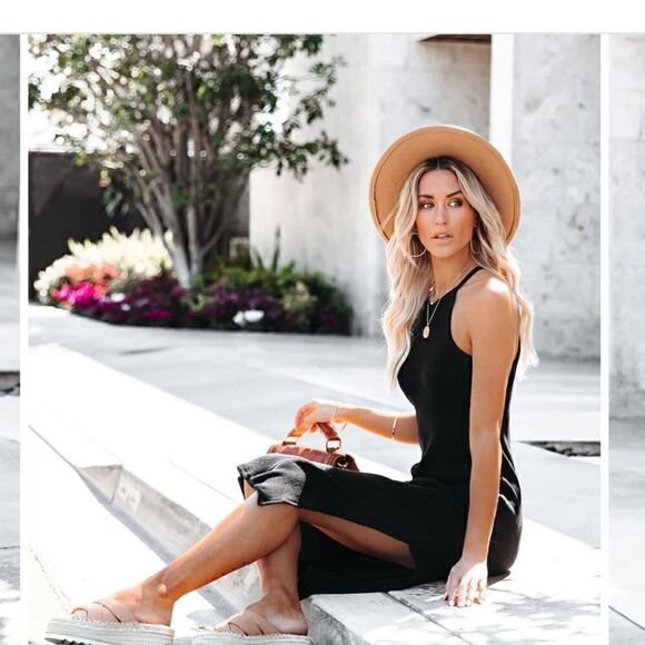 Vici Collection Cora ribbed classic black miso dress - size Small - NEW - Picture 6 of 8